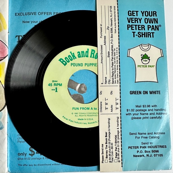 Vintage Pound Puppies “Fun from A to Z” - Book and Record -1985 - Picture 3 of 4